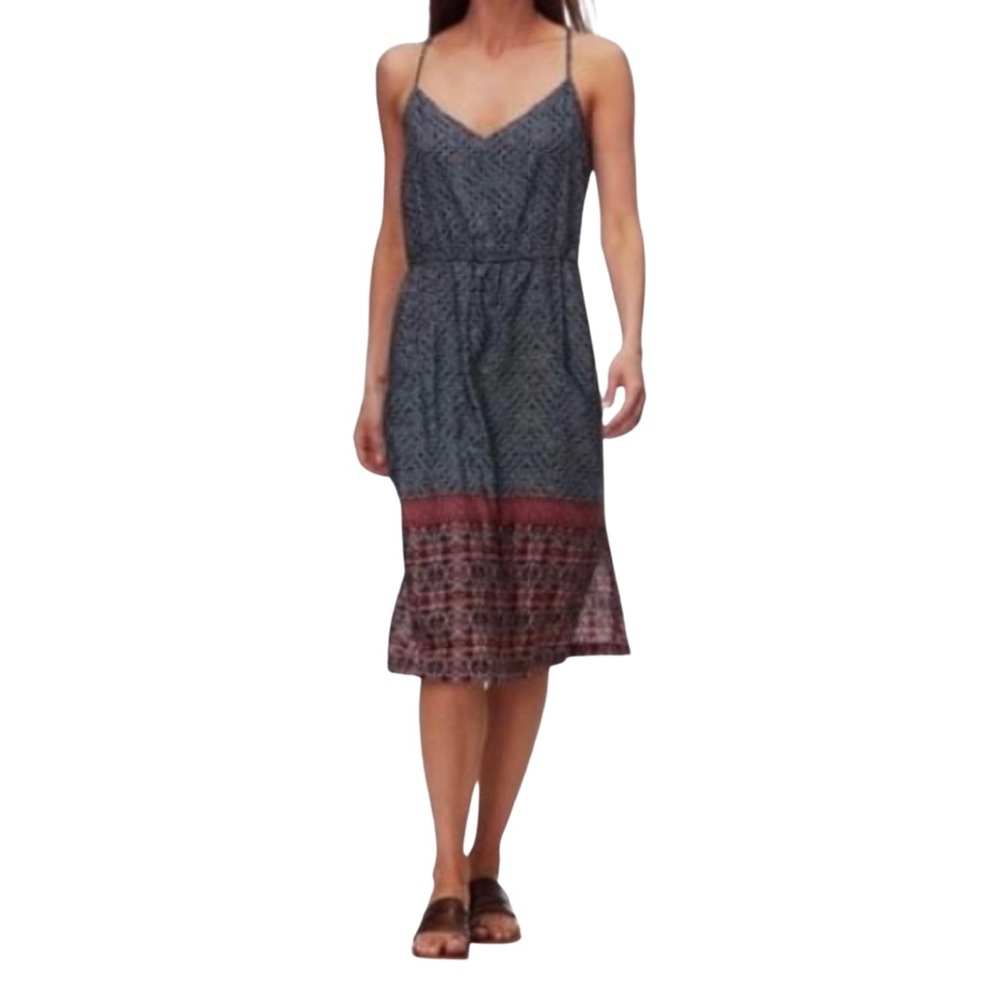 Patagonia Lost Wildflower Racerback Midi Dress - Size S - Blue, Red, White